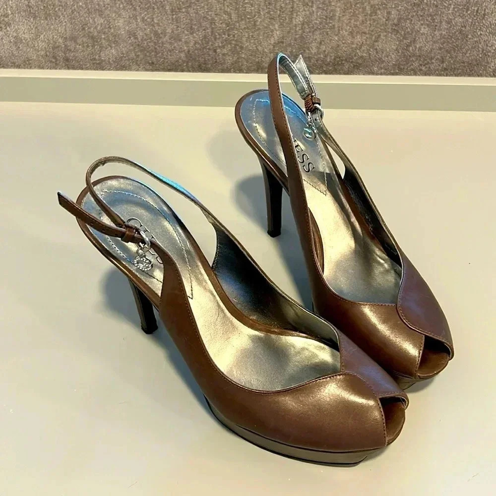 Guess brown heels